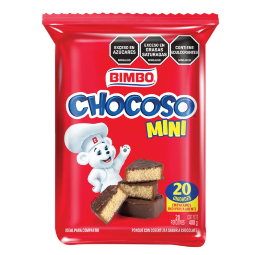 Chocoso Mini Bimbo 20 Unidades 400Gr | SuperBooM